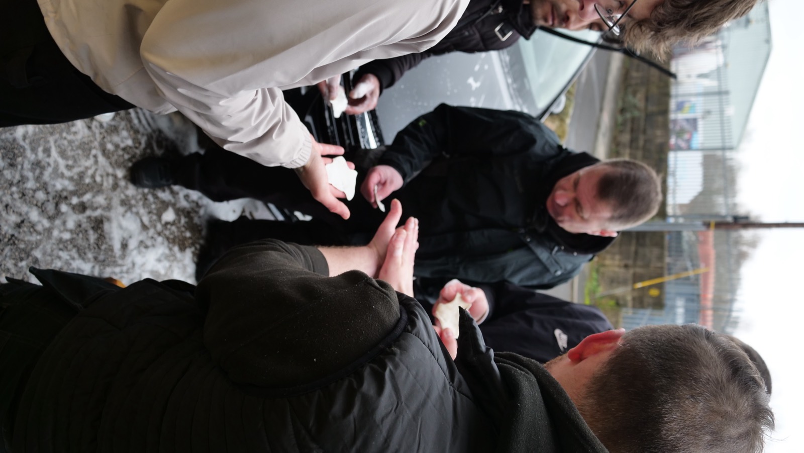 Group of students learning clay bar decontamination